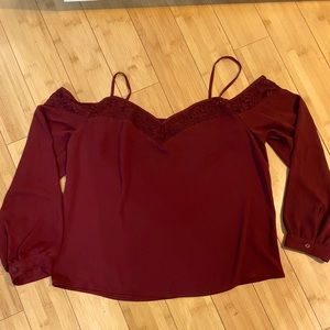 Express Blouse with lace size Medium